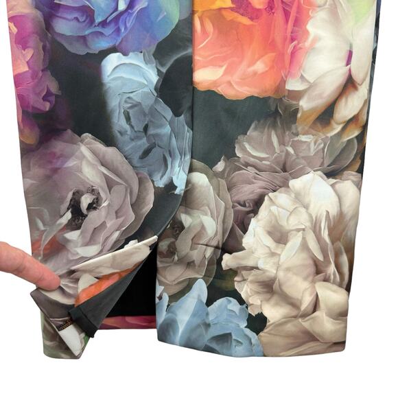 Ted Baker NWT Eliah Technicolor Bloom Floral Cap Sleeve Scuba Sheath Midi Dress - Picture 7 of 10